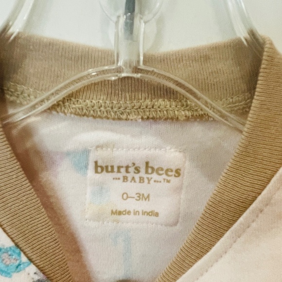 Burt's Bees Organic Sleep & Play Footie Romper TEA PARTY Girls 0-3 Month Newborn - Picture 2 of 7